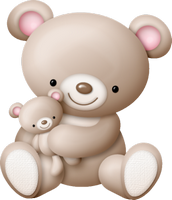 cute bear with baby bear